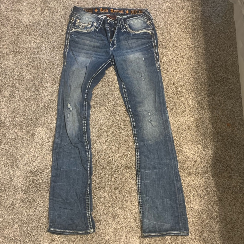 Rock Revival bootcut jeans, 30 long, like new, only worn a few times